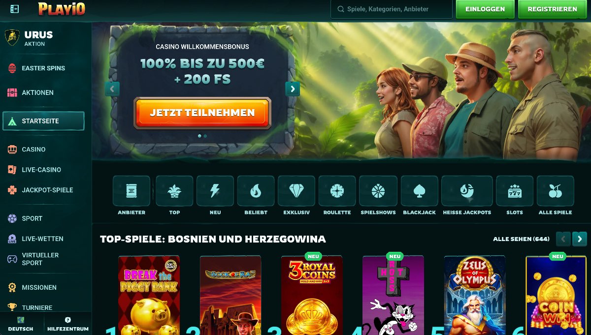 Playio Casino ohne OASIS